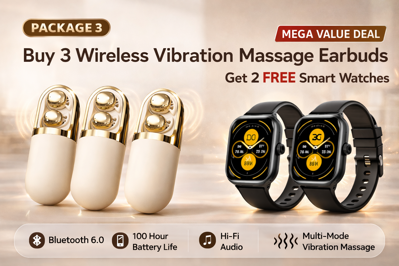 Package 3 — 3 Earbud Sets